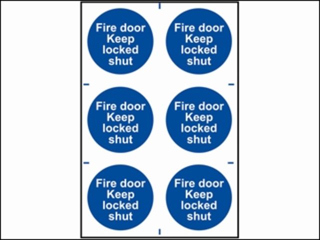 Fire Door Keep Locked Shut - PVC