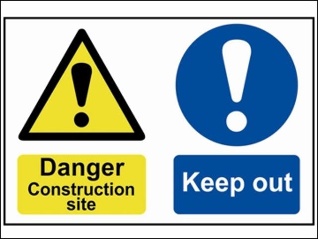 Danger Construction Site Keep Out - PVC