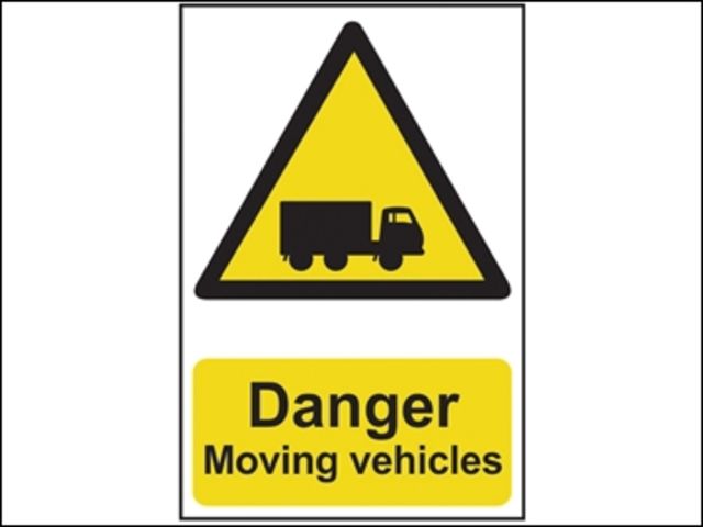 Danger Moving Vehicles - PVC