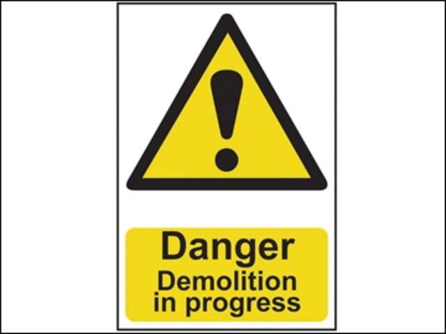 Danger Demolition In Progress — PVC